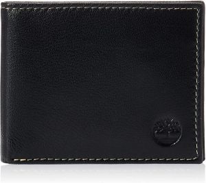 Timberland Men's Leather Wallet with Attached Flip Pocket