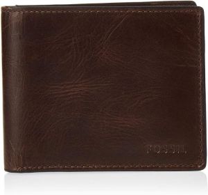 Fossil Men's Leather Trifold with Id Window Wallet