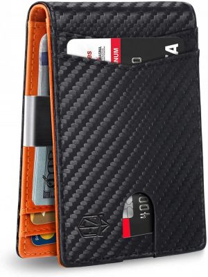 Zitahli Mens Slim Wallet Larger Capacity with 12 Slots RFID Blocking Minimalist Bifold Front Pocket Wallet for Men with ID Window 