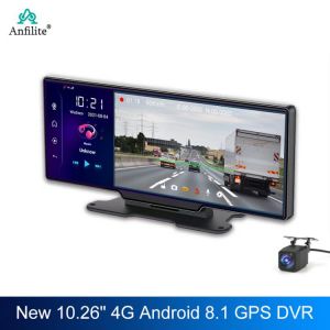 all in one place אלקטרוניקה 10.26 Inch Large Screen 4G Dashcam GPS Navigation Android 8.1 Car Video Recorder Registrator FHD 1080P ADAS with Free Korea Map