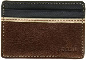 Fossil Men's Leather Minimalist Card Case Front Pocket Wallet