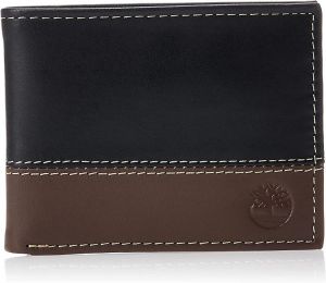 Timberland Men's Leather Passcase Wallet Trifold Wallet Hybrid