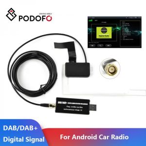 Podofo DAB + Antenna with USB Adapter Receiver Android Car Stereo Player Car GPS Receiver For Universal