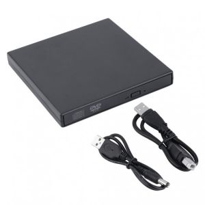 New Light 13.5*13.2*1.6 cm Ultra Thin External Slot-in USB 2.0 External DVD Combo CD-RW Burner Drive CD±RW DVD ROM Black