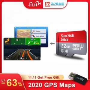 GPS map micro SD cards 32GB for Android 8.1 or higher New latest Map free update for Gps Navigation Europe/Russia/spain etc
