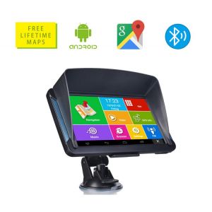 7" Inch Android  16GB RAM512MB Car GPS Navigation Sat Na AV-IN Bluetooth WIFI FM Transmitter  Free maps+Sunshade