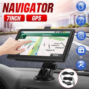 7 Inch Gps Navigator Portable Navigator 8GB-128MB+Sunshade Gps Global Navi Navigation Device Maps Truck Car TFT Auto Touch Scree