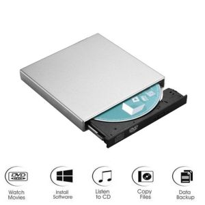 Usb 2.0 Slim External Drives Dvd Rom Drive Burner Card Reader Player Drive Is Suitable For Macbook Laptop Desktop