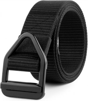 JASGOOD Tactical Heavy Duty Reinforced Nylon Belt for Men Adjustable Military Webbing Belt Strap with Metal Buckle