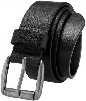 Men's Casual Belt Super Soft Full Grain Leather Roller Buckle 38MM 1.5 inch Black Brown Tan