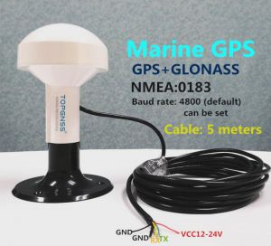 DIY GMOUSE 12V,GPS receiver,RS232,RS-232,boat marine GPS receiver antenna with module,Mushroom-shaped case,4800 baud rate