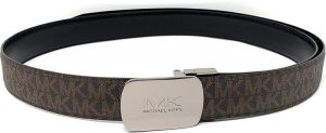 Michael Kors Men's Cut to Fit Reversible PVC Leather MK Plaque Belt