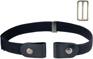 No Buckle Women/Men Stretch Belt, Invisible Elastic Belt for Jeans Pants Dresses
