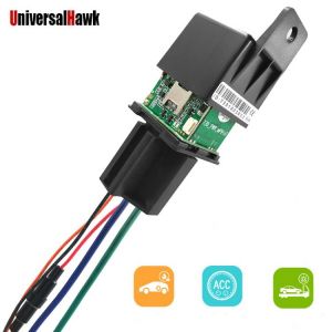 Relay GPS Tracker Motorcycle Car hide Tracking Device ACC Status Towed away SMS Location alarm Cut off oil Free app web System