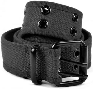 Casual Unisex Canvas Belt Double Hole Belt - Double Grommets Belt for Men and Women