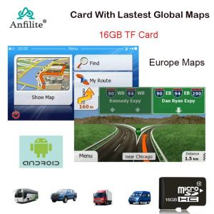 GPS Navigation 16GB Micro SD Card Map 2020 latest Map for Android gps navigation map Europe/Russia/USA/Canada/Au/IL