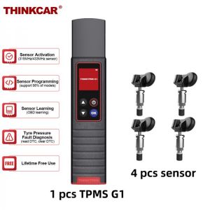 THINKCAR THINKTPMS S1 433 MHz 315 MHz Sensor Programmer Car TPMS Tyre Analysis Auto Security Alarm Tire Pressure Sensors