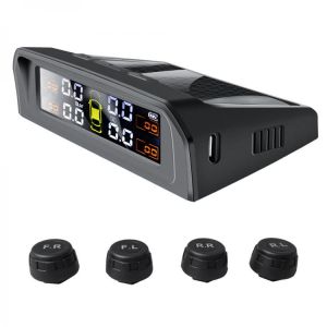 Car TPMS Solar Power TPMS Car Tire Pressure Alarm Monitor Auto Security System Tyre Pressure Temperature Warning Intelligent On