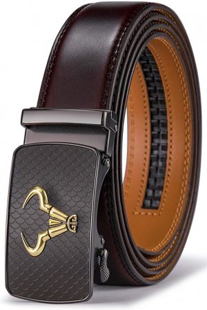 Men's Belt,Bulliant Brand Ratchet Belt Of Genuine Leather For Men Dress,Size Customized