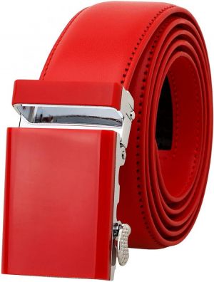 Falari Men Unisex Genuine Leather Ratchet Dress Belt Automatic Sliding Buckle - 20 Variety Colors - Trim to Fit