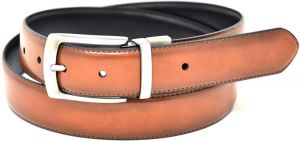 Mens Belt Vegan Leather Reversible Dress Casual Belt, NYBC Hadley 35mm Width