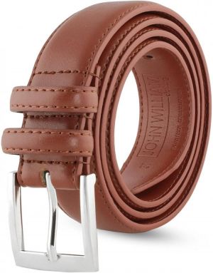 John William Leather Belts For Men - Mens Brown & Black Belt - Dress Casual Men's Belt in Gift Bag