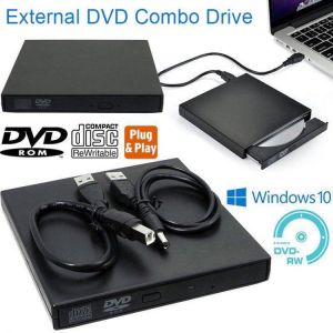 Thin USB DVD CD External Drive With Durable Plastic Case Burner Reader Player Combo Writer Recorder For Laptop Multifunction