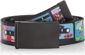 Nickelodeon Men's Buckle-Down Web Belt Nick 90's Rewind 1.5"