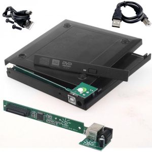 USB 2.0 External Optical Drive Box External Case DVD CD DVD-Rom DVD RW To IDE Hard Disk Drive Caddy Adapter Newest 12.7mm