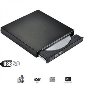 USB 2.0 External DVD Drive  for HP Dell Sony Laptop PC ASUS ACER Computer 8X DVD-RW DL 24X CD-R Burner Slim Optical Drive Piano