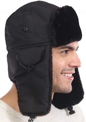 Winter Trapper Hat - Russian Ushanka Trooper Aviator Hats for Men & Women - Snow Eskimo Hat with Ear Flaps for Cold Weather