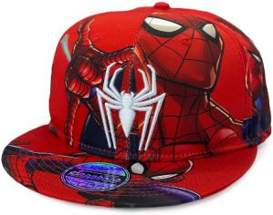 Marvel Comics Mens Spiderman Character Costume Embroidered/Printed Snapback Flatbrim Baseball Cap Hat