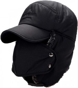 Men Trapper Hat Bomber Hats Winter Trooper Ushanka Ear Flaps Hats Aviator Snow Windproof Thermal Faux Fur Warm Hunting Skiing Cycl