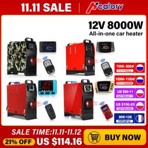 Hcalory All In One Diesel Air Car Heater Host 8KW Adjustable 12V LCD English Remote Control Integrated Parking Heater Machine