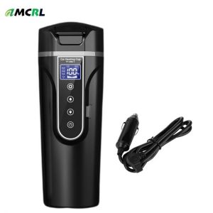 420ML Portable Car Heating Cup Stainless Steel Water Warmer Bottle  Car Home Dual Use Electric Kettle Travel Thermoses 12V 24V