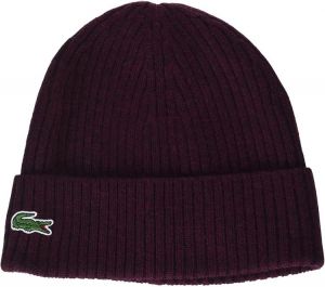 Lacoste Men's Small Croc Ribbed Knit Hat
