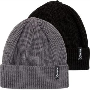 Hurley Men's Winter Hat - Icon Cuffed Beanie (2 Pack)
