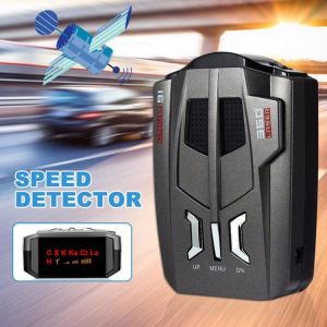 V9 Speed Detector Alarm Systems & Security Voice Alert Warning Radar Detector Antiradar Car LED Display English/Russian Versio