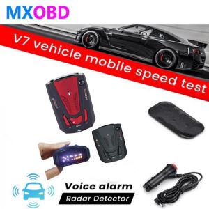 2022 NEW Car Radar Detector Anti Radar English Russian Voice Speed Alert Warning Alarm System 16 LED Display Anti Radar Detector