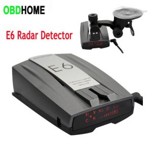 Best E6 Car Speed Measurement Radar 12V Auto Voice Speed Detector Alarm System Mobile Single Display Road Safety Warner Radar