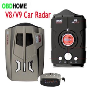 V9/V8 LED Car Radar Detector Electronic Dog 16 Bands Voice Alert Warning Auto Mobile Speed Flow Velocity Radar Signal Detection