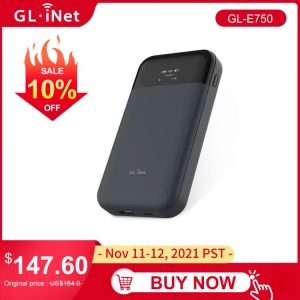 GL.iNet MUDI (GL-E750) 4G Mini Travel Router 750Mbps 128GB Max MicroSD with OpenWrt 7000mAh Battary Portable 4G LTE Router
