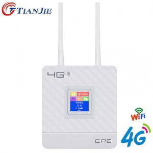 4G LTE CPE Wifi Router Broadband Unlock 4G 3G Mobile Hotspot WAN/LAN Port Dual External Antennas Gateway with Sim Card Slot