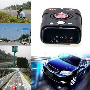 Car Radars Detector English Russian Auto 360 Degree Vehicle V8 Speed Voice Alert Alarm Warning 16 Band LED Display