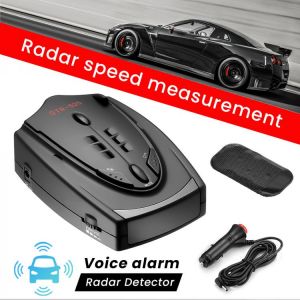 Car Radar Detector with English Russian Thai Voice Alert Speed Alarm Anti Radar Detector V7 Speed Security Radar Detectors