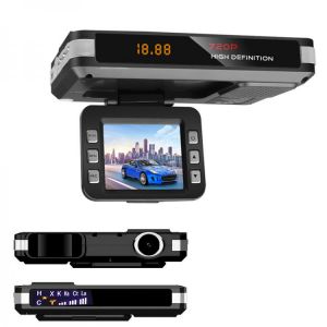 Car Radar DVR 9V~24V 2 In 1 Anti Radar Detector 12 languages Driving Recorder Video Camera Flow Detecting Dash Cam Car Detector