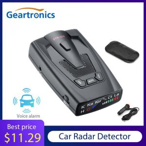 Car Radar Detector  With Red Light Camera Alert English Russian Thai Speed Alarm SystemAnti Radar Detectors Auto Accessory
