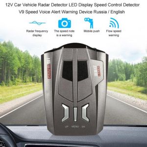 12V Car Vehicle Radars Detector LED Display Speeded Control Detector V9 Speeded Voice Alert Warning Device Car Accessories
