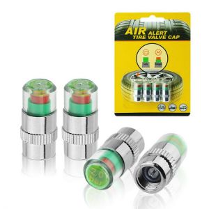 4 PCS 2.4Bar 36PSI Auto Automatic Stem Tire Pressure Monitor Cap Sensor Indicator Eye Alarm Diagnostic Tool Kit