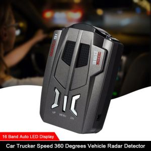V9 Automotive Radar Detector Radar Speed Detector Voice Alert Warning 16 Band Auto LED Display English / Russian Version